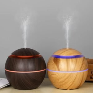 HUMIDIFICATEUR ,DIFFUSEUR DE SENTEUR rond (effet bois)