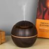 HUMIDIFICATEUR ,DIFFUSEUR DE SENTEUR rond (effet bois)