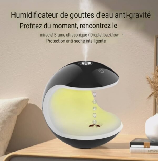HUMIDIFICATEUR DIFFUSEUR ANTI GRAVITE(humidificateur anti-gravité goutte d'eau anti-gravité)